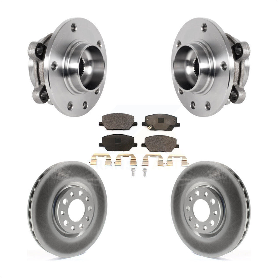 Front Hub Bearing Assembly Coated Brake Rotor Pad Kit For Jeep Compass Renegade Fiat 500X KBB-127439