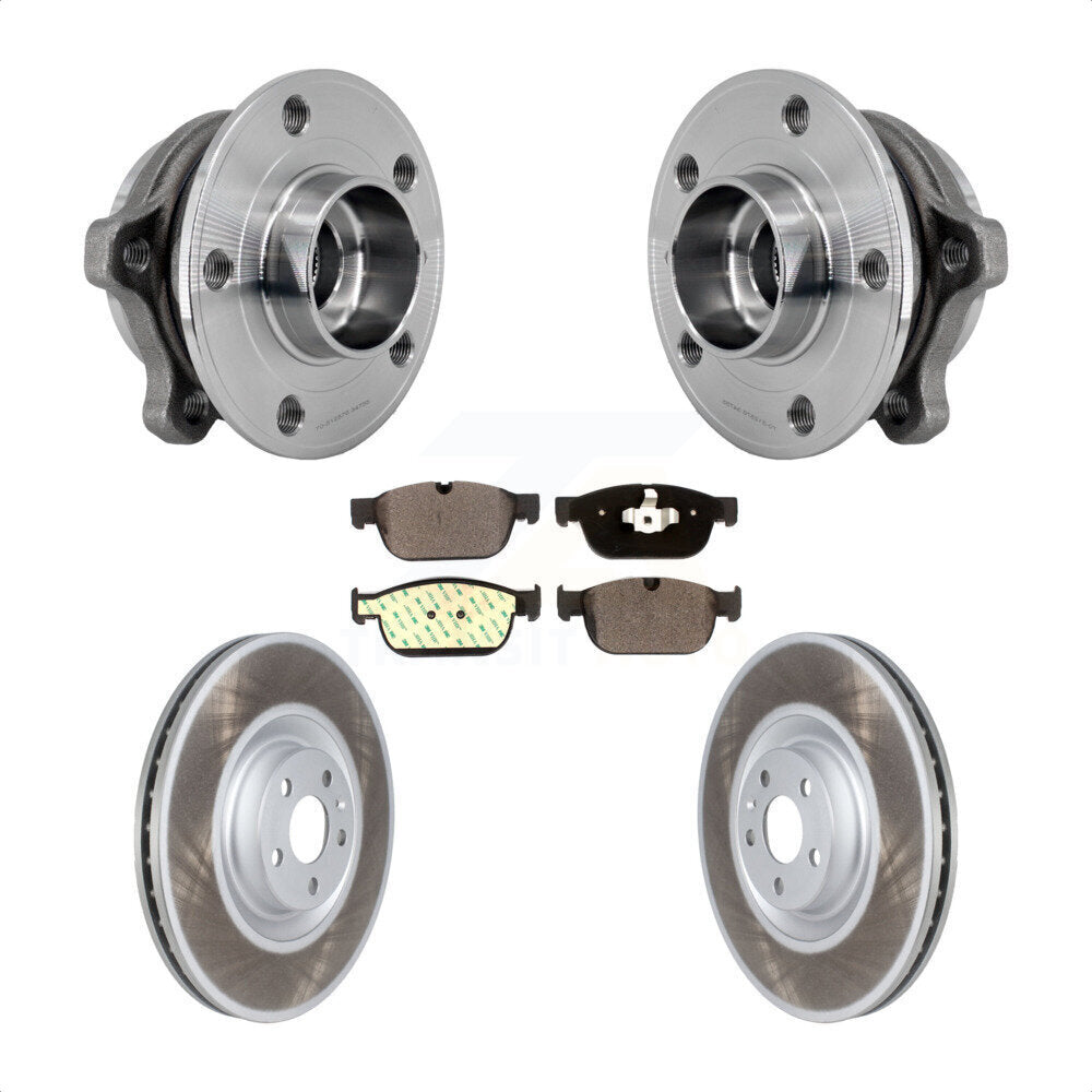 Front Hub Bearing Coat Brake Rotor Pad Kit For Volvo XC90 With 366mm Diameter KBB-127452