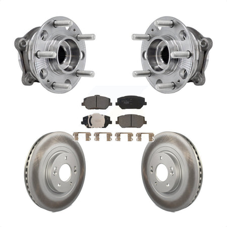 Front Hub Bearing Assembly Coated Disc Brake Rotor Pad Kit For 2019-2020 Hyundai Santa Fe KBB-127459
