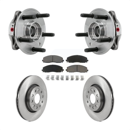 Front Hub Bearing Assembly Disc Brake Rotors And Pads Kit For Jeep Wrangler Gladiator KBB-127481