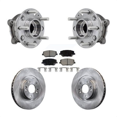 Front Hub Bearing Assembly Disc Brake Rotors And Pads Kit For 2019-2020 Hyundai Santa Fe KBB-127483