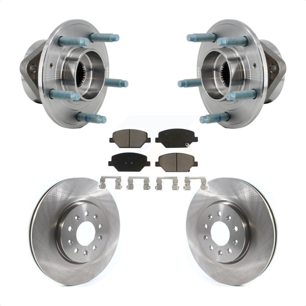 Front Hub Bearing Assembly Disc Brake Rotor And Pad Kit For Chevrolet Equinox GMC Terrain KBB-127490