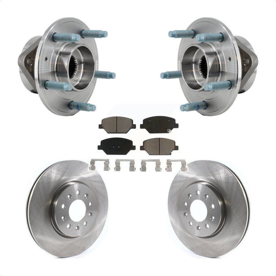 Front Hub Bearing Assembly Disc Brake Rotor And Pad Kit For Chevrolet Equinox GMC Terrain KBB-127490