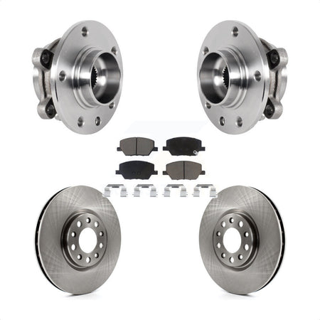 Front Hub Bearing Assembly Disc Brake Rotor & Pad Kit For Jeep Compass Renegade Fiat 500X KBB-127495
