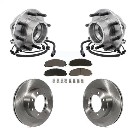 Front Hub Bearing Assembly Disc Brake Rotors And Pads Kit For Ford F-350 Super Duty 4WD KBB-127500