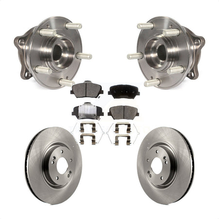 Front Hub Bearing Assembly Disc Brake Rotors And Semi-Metallic Pads Kit For Hyundai Nexo KBB-127503
