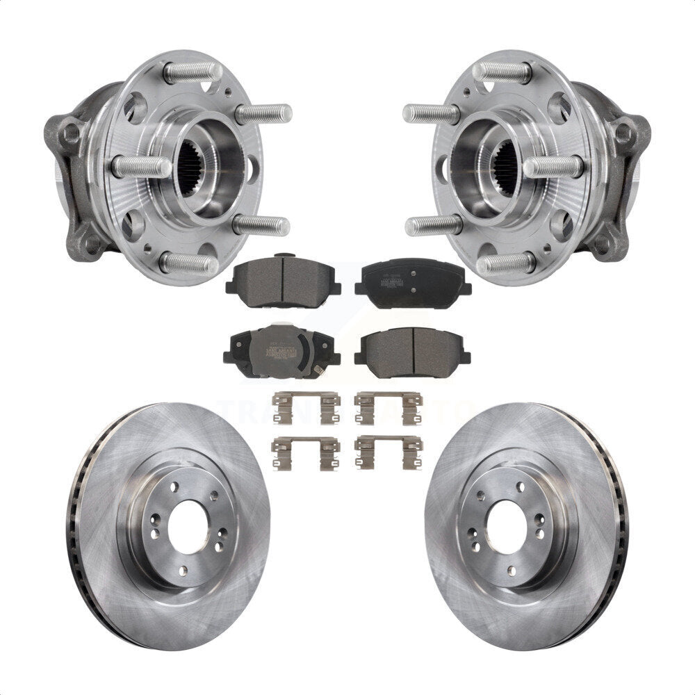 Front Hub Bearing Assembly Disc Brake Rotors And Pads Kit For 2019-2020 Hyundai Santa Fe KBB-127518