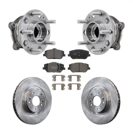 Front Hub Bearing Assembly Disc Brake Rotors And Pads Kit For 2019-2020 Hyundai Santa Fe KBB-127518
