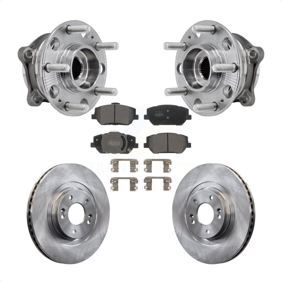 Front Hub Bearing Assembly Disc Brake Rotors And Pads Kit For 2019-2020 Hyundai Santa Fe KBB-127518