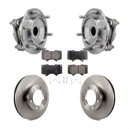Front Hub Bearing Assembly Brake Rotor & Pad Kit For Toyota Tacoma 4Runner FJ Cruiser 4WD KBB-127520