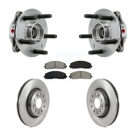 Front Hub Bearing Assembly Disc Brake Rotors And Pads Kit For Jeep Wrangler Gladiator KBB-127536