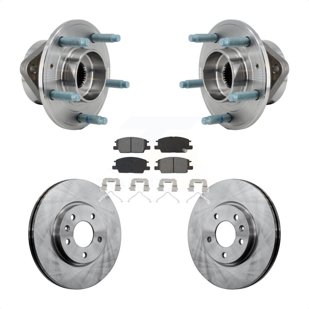 Front Hub Bearing Assembly Disc Brake Rotor And Pad Kit For Chevrolet Equinox GMC Terrain KBB-127542