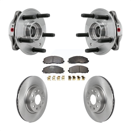 Front Hub Bearing Assembly Disc Brake Rotors And Ceramic Pads Kit For Jeep Wrangler KBB-127561