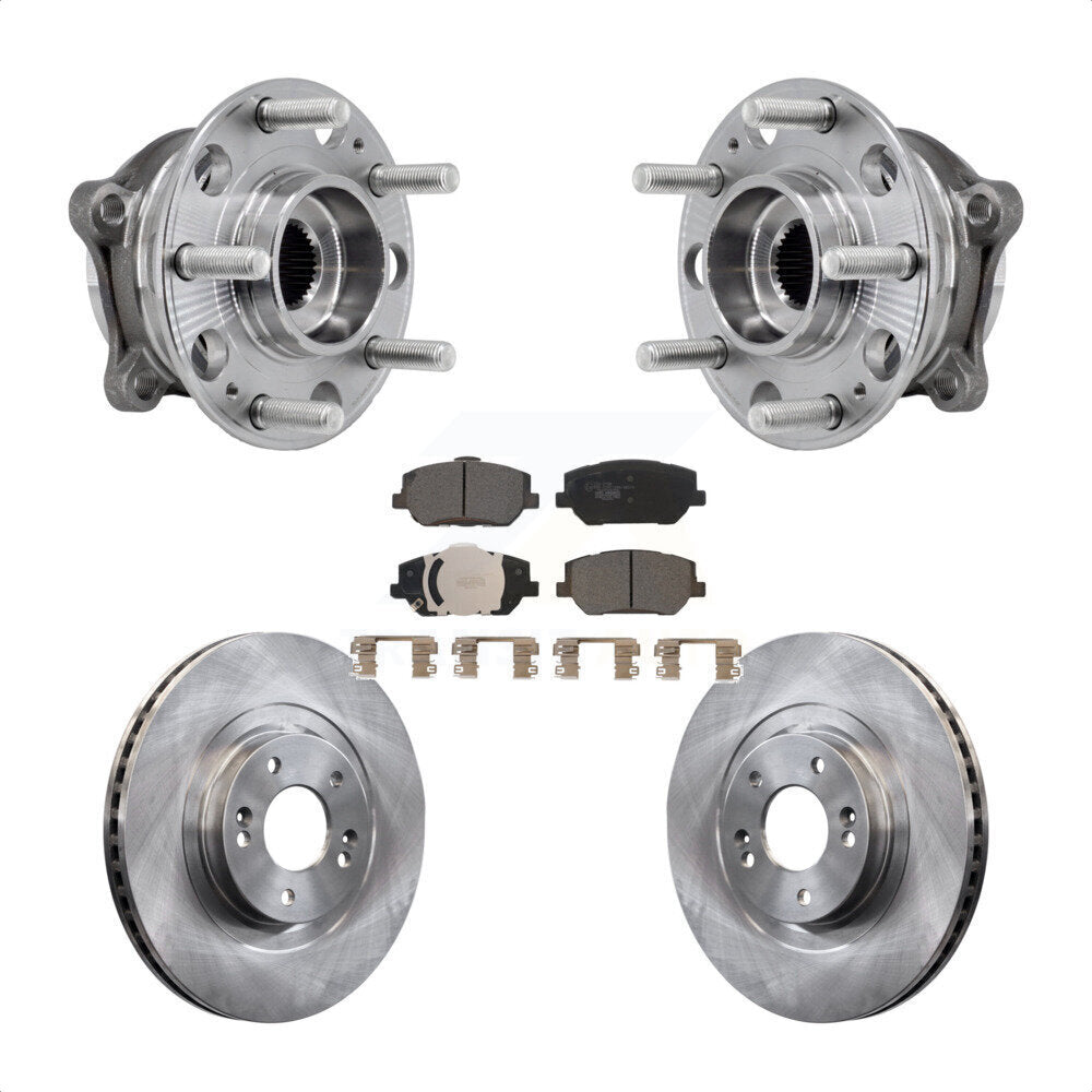 Front Hub Bearing Assembly Disc Brake Rotors And Pads Kit For 2019-2020 Hyundai Santa Fe KBB-127562