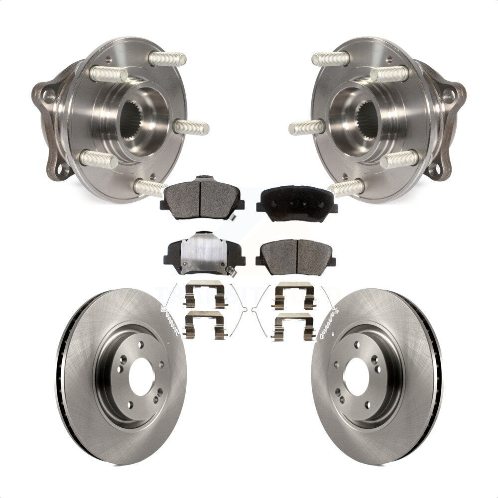 Front Hub Bearing Assembly Disc Brake Rotors And Ceramic Pads Kit For Hyundai Nexo KBB-127576