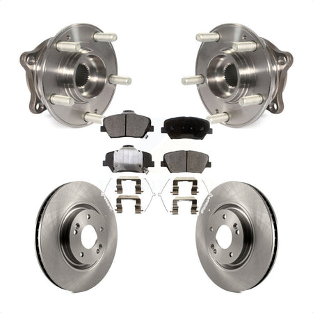 Front Hub Bearing Assembly Disc Brake Rotors And Ceramic Pads Kit For Hyundai Nexo KBB-127576