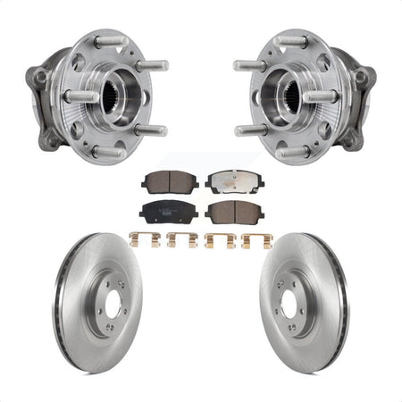 Front Hub Bearing Assembly Disc Brake Rotor & Pads Kit For Hyundai Palisade Kia Telluride KBB-127578