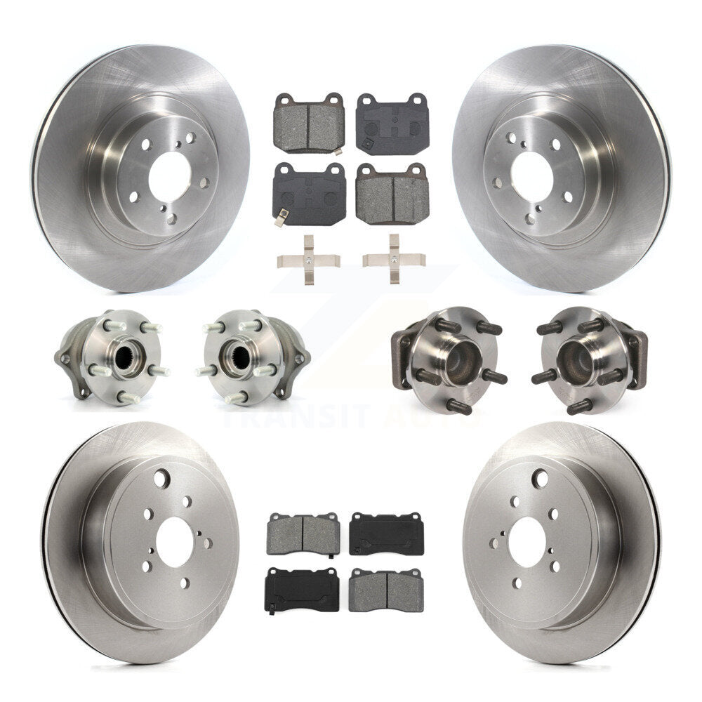 Front Rear Hub Bearing Brake Rotor Pads Kit (10Pc) For 2019 Toyota 86 TRD Special Edition KBB-127669