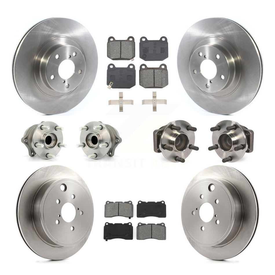 Front Rear Hub Bearing Brake Rotor Pads Kit (10Pc) For 2019 Toyota 86 TRD Special Edition KBB-127669