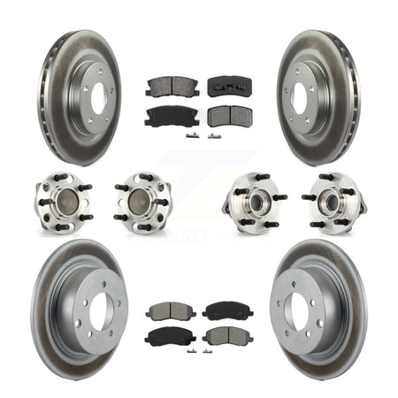 Front Rear Hub Bearing Coat Brake Rotor Pad Kit (10Pc) For Dodge Avenger Chrysler Sebring KBB-127690