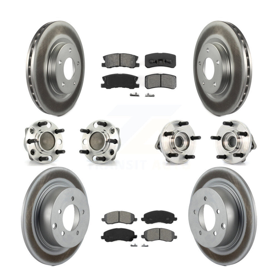 Front Rear Hub Bearing Coat Brake Rotor Pad Kit (10Pc) For Dodge Avenger Chrysler Sebring KBB-127690