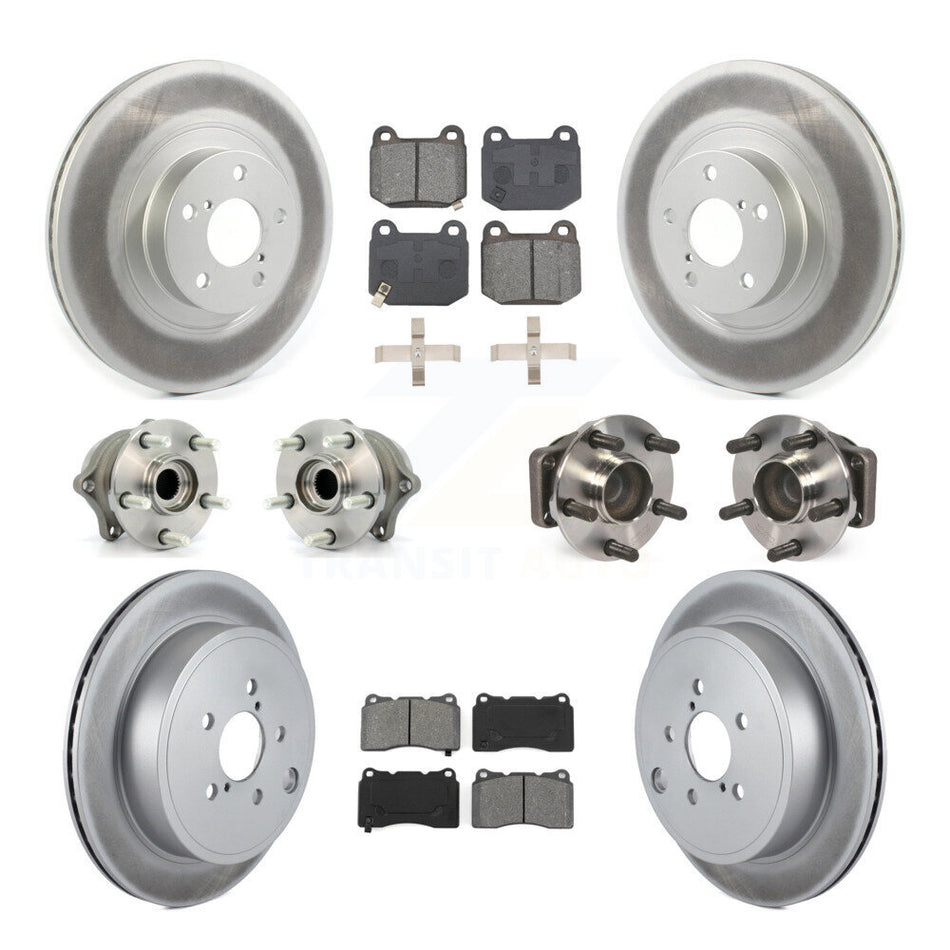 Front Rear Hub Bearing Coat Brake Rotor Pads Kit (10Pc) For Toyota 86 TRD Special Edition KBB-127692