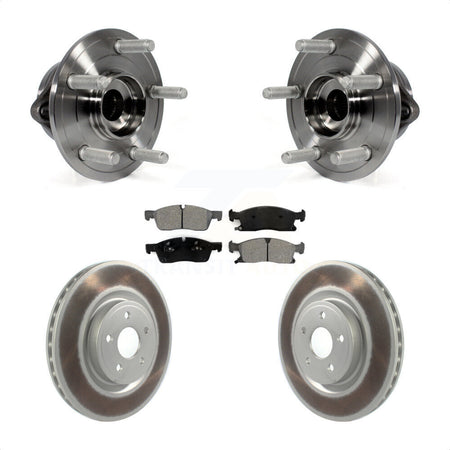 Front Hub Bearing Assembly Coated Disc Brake Rotors And Pads Kit For Dodge Durango KBB-127707