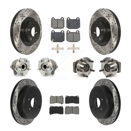 Front Rear Hub Bearing Coat Brake Rotor Pads Kit (10Pc) For Toyota 86 TRD Special Edition KBB-127758