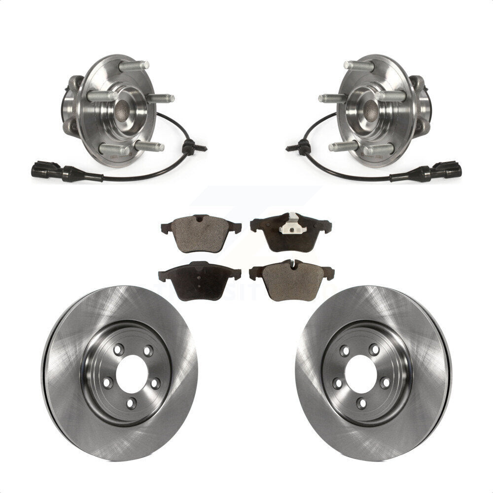 Front Hub Bearing Brake Rotor Pads Kit For 2010 Jaguar XF With 326mm Diameter KBB-127973