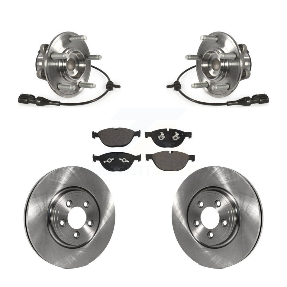 Front Hub Bearing Brake Rotor Pads Kit For 2010 Jaguar XF With 326mm Diameter KBB-127974