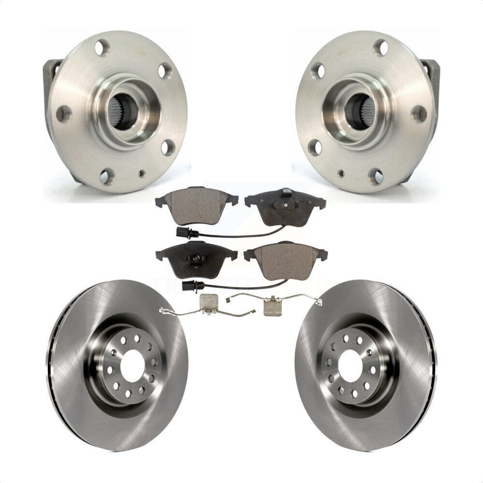 Front Hub Bearing Brake Rotor Pads Kit For Volkswagen R32 With 345mm Diameter KBB-127979