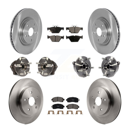 Front Rear Hub Bearing Brake Rotor And Pad Kit (10Pc) For 2020-2023 Subaru Outback Legacy KBB-127986
