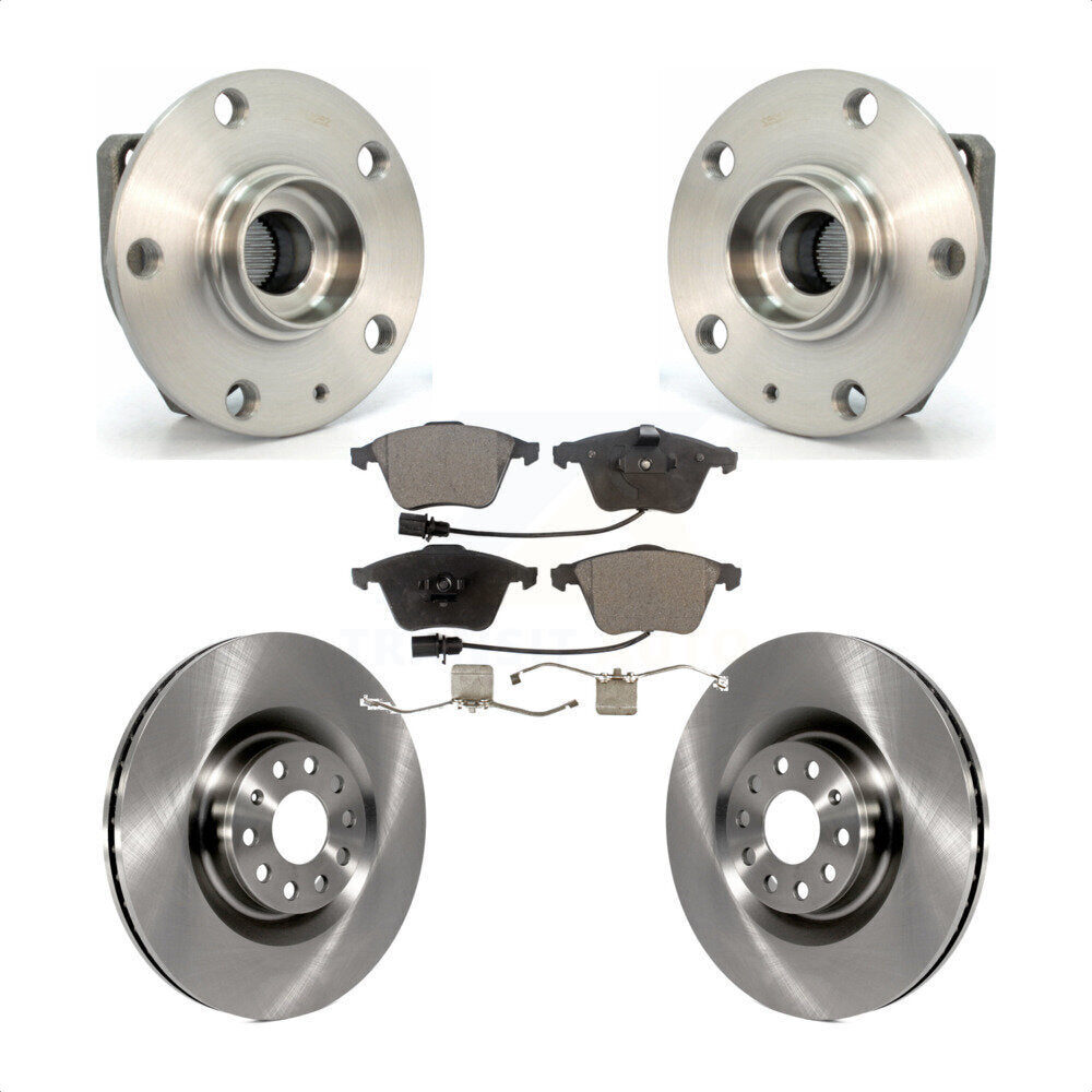 Front Hub Bearing Brake Rotor Pads Kit For Volkswagen R32 With 345mm Diameter KBB-127995