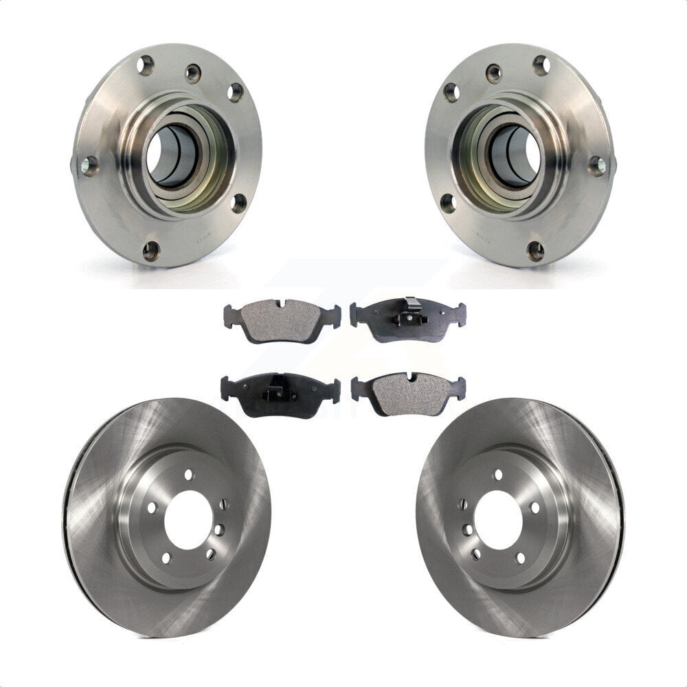 Front Hub Bearing Brake Rotor Pads Kit For 01-05 BMW 320i With 325mm Diameter KBB-127998
