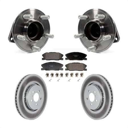 Front Hub Bearing Assembly Coated Disc Brake Rotor And Ceramic Pads Kit For Dodge Charger KBB-128012