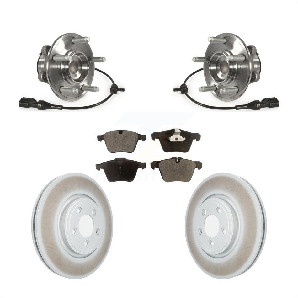 Front Hub Bearing Coat Brake Rotor Pads Kit For Jaguar XF With 326mm Diameter KBB-128013