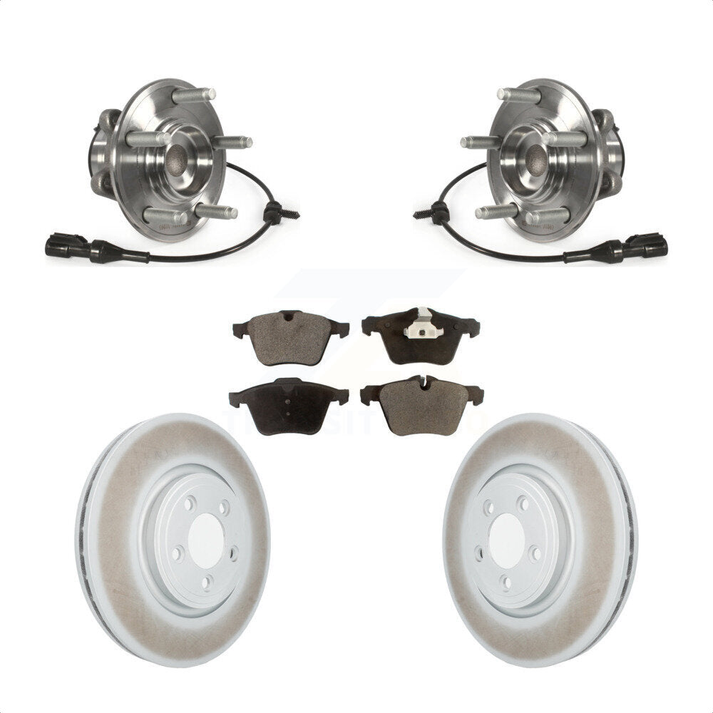 Front Hub Bearing Coat Brake Rotor Pads Kit For Jaguar XF With 326mm Diameter KBB-128024