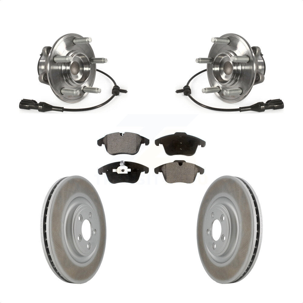 Front Hub Bearing Coat Brake Rotor Pads Kit For Jaguar XF With 354mm Diameter KBB-128025