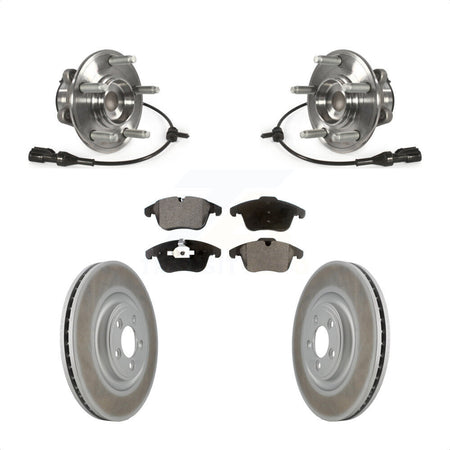 Front Hub Bearing Coat Brake Rotor Pads Kit For Jaguar XF With 354mm Diameter KBB-128025