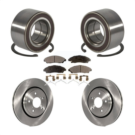 Front Wheel Bearing Disc Brake Rotors And Ceramic Pads Kit For Honda Pilot Acura MDX KBB-128112