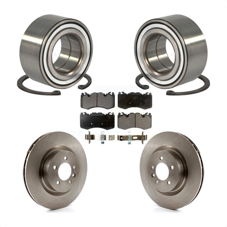 Front Wheel Bearing Disc Brake Rotors And Ceramic Pads Kit For 2016 Land Rover Range 3.0L KBB-128113