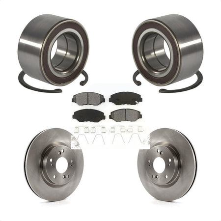 Front Wheel Bearing Disc Brake Rotors And Pads Kit For 2012-2016 Honda CR-V FWD KBB-128150