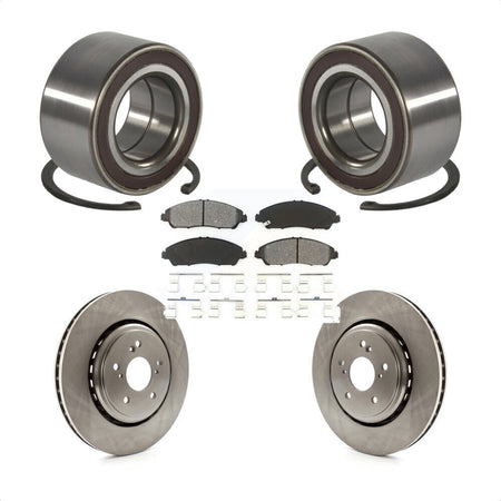 Front Wheel Bearing Disc Brake Rotors And Semi-Metallic Pads Kit For 2014-2016 Acura MDX KBB-128155