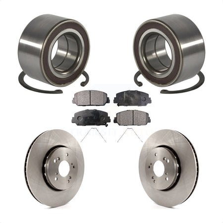 Front Wheel Bearing Disc Brake Rotors And Semi-Metallic Pads Kit For 2013-2018 Acura RDX KBB-128163