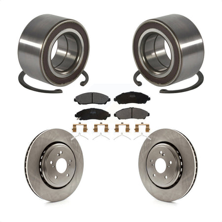 Front Wheel Bearing Disc Brake Rotors And Semi-Metallic Pads Kit For 2014-2016 Acura MDX KBB-128166