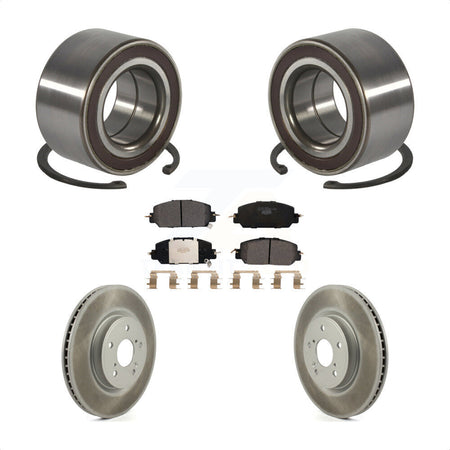 Front Wheel Bearing Coated Disc Brake Rotors And Ceramic Pads Kit For Honda CR-V KBB-128167