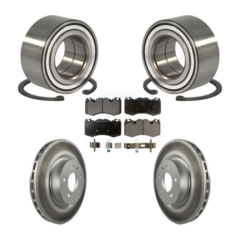 Front Wheel Bearing Coated Disc Brake Rotors And Pads Kit For 2016 Land Rover Range 3.0L KBB-128172