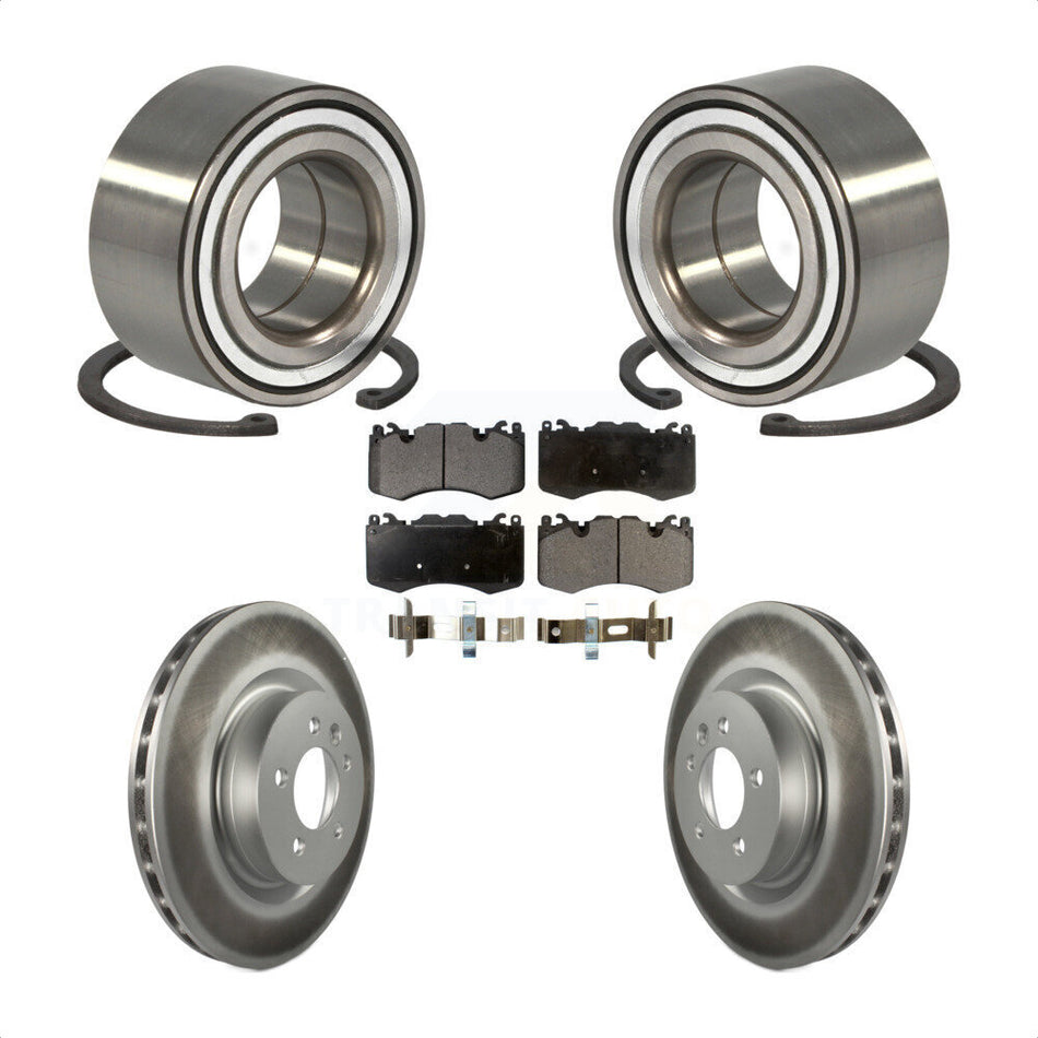 Front Wheel Bearing Coated Disc Brake Rotors And Pads Kit For 2016 Land Rover Range 3.0L KBB-128172