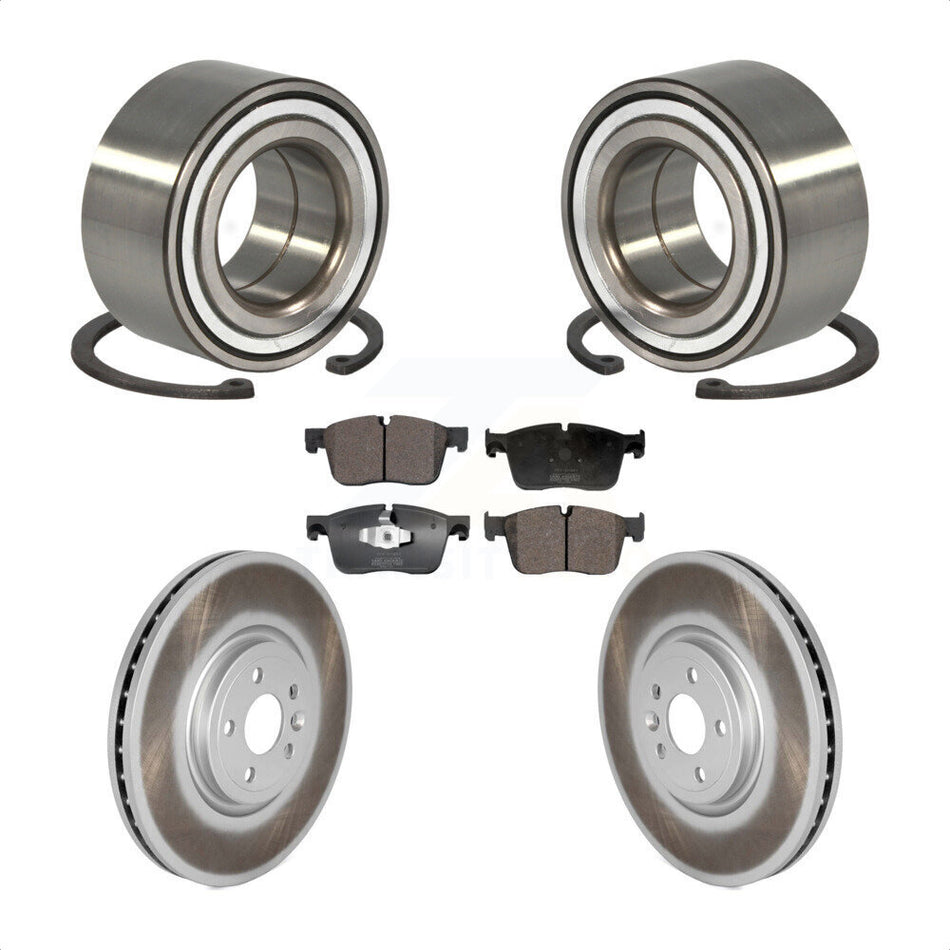 Front Wheel Bearing Coated Brake Rotor Pads Kit For 2018 Land Rover Range Velar 2.0L/3.0L KBB-128189