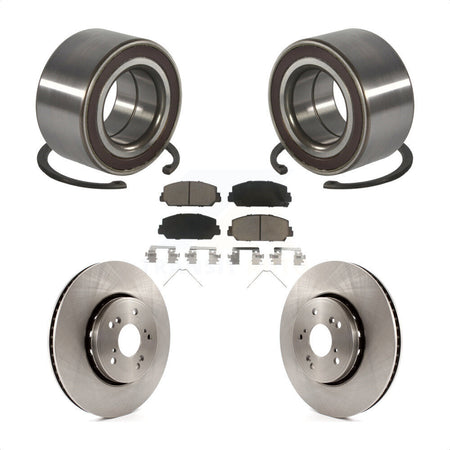 Front Wheel Bearing Disc Brake Rotors And Ceramic Pads Kit For 2013-2018 Acura RDX KBB-128202